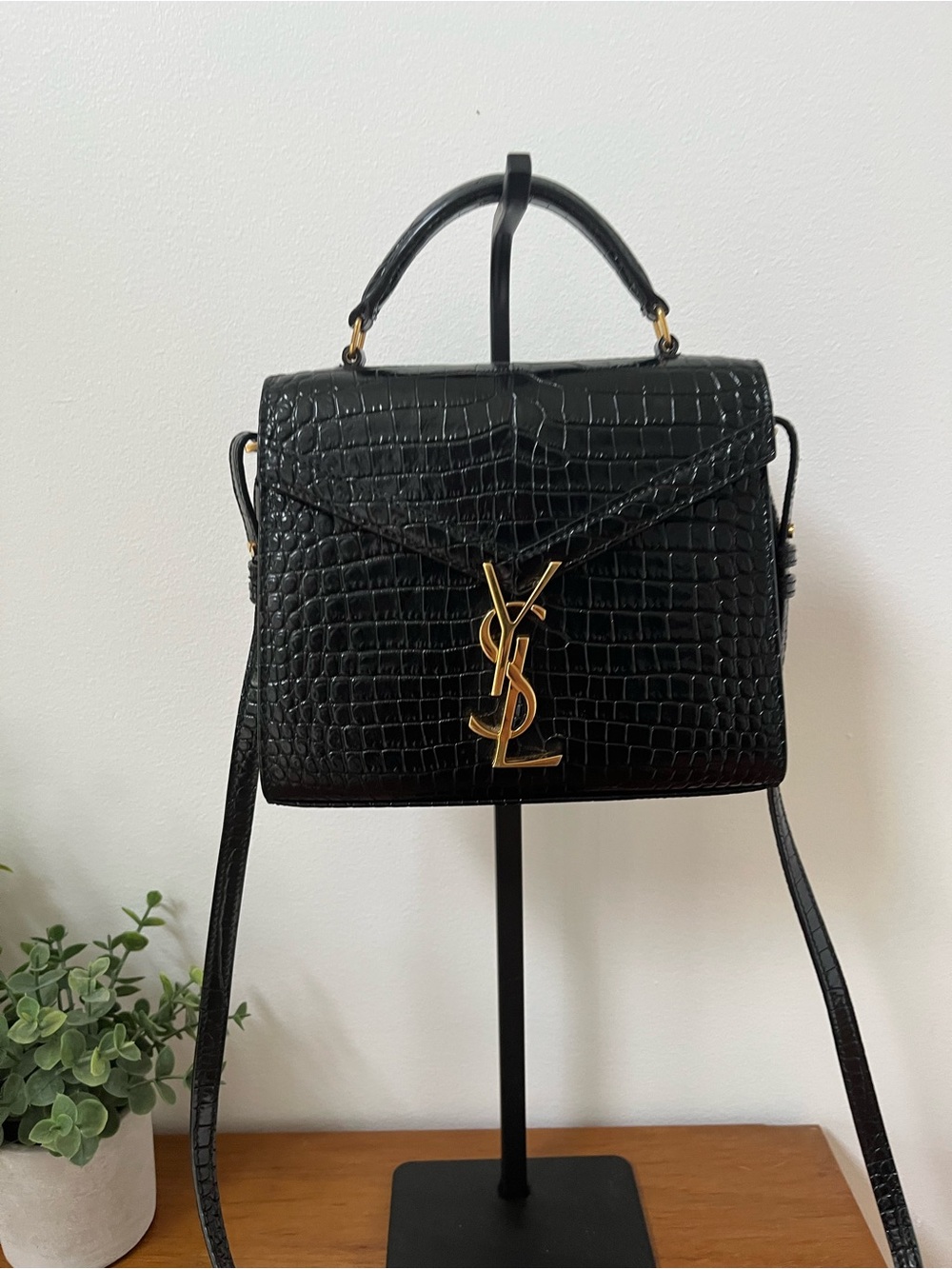 Authentic Saint Laurent Black Mini Cassandra Bag